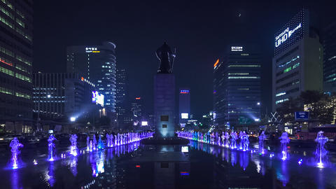 Gwanghwamun Plaza in Seoul, South Korea