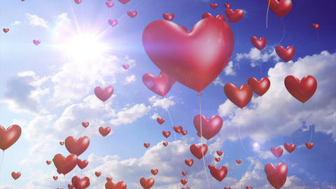 HeartBalloons - video background loop