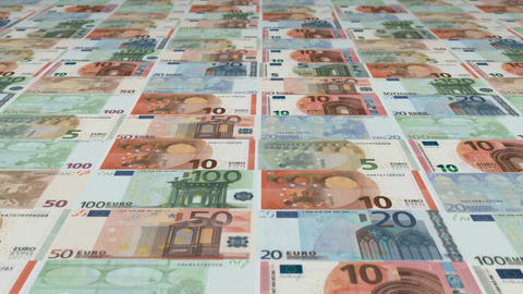 Animated background showing a large set of Euro banknotes sliding by