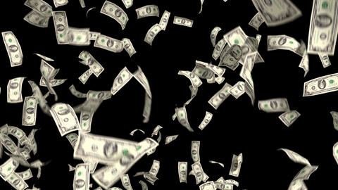 Money Falling Dollars Financial Win US Currency Tax Make It Rain 4k