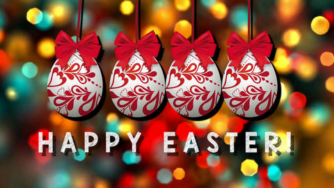 Happy Easter: cartoon animation for the opening show