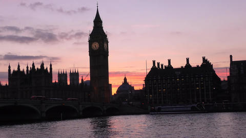 Red sky over the river