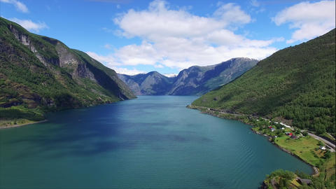 Fjor in Norway from air