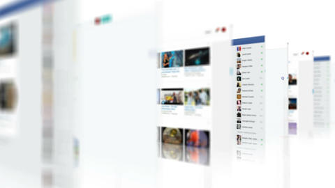 Online social networking services screen blurred background