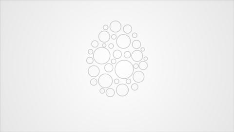 Abstract light grey Easter egg video animation