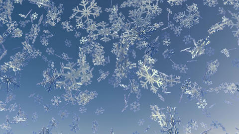 Snowflakes metal shiny snow flake falling xmas christmas decoration holiday 4k