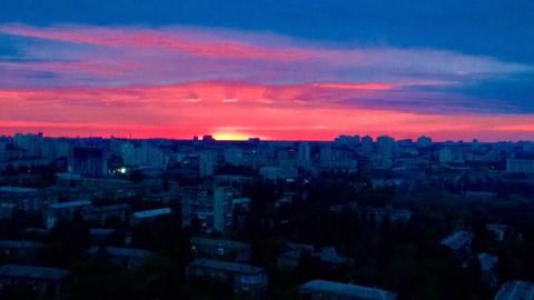 Sunset in the city