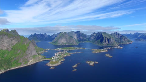 Scenic coastline of Lofoten islands in Norway