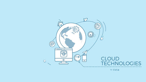 Global Digital World Infographic - 2