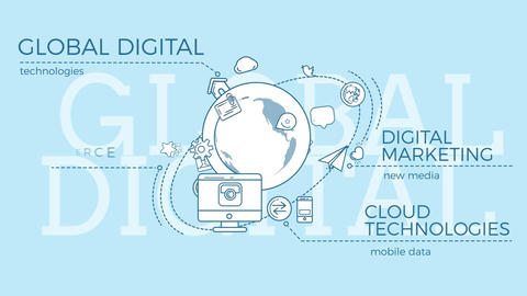 Global Digital World Infographic - 3