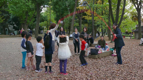 Children Kids Friends Family Fun Japanese People Playing In Park