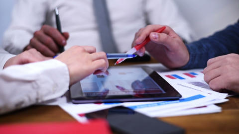 Co Workers Browsing Start Up Concept