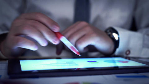 Manager Working With Touchpad