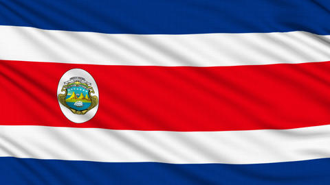 Costa Rican flag, with real structure of a fabric