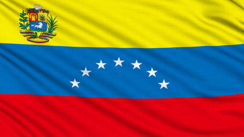 Venezuelan Flag, with real structure of a fabric
