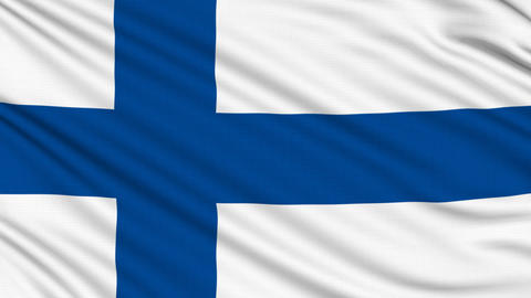 Finnish Flag, with real structure of a fabric