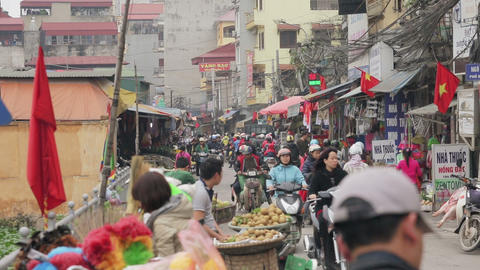 Vietnam Hanoi - 14 March 2015: Busy Street