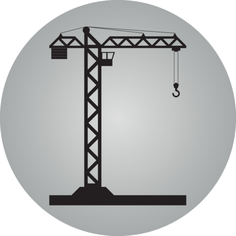Tower crane - Vector icon isolated