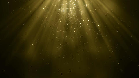 Gold particles bokeh glitter awards dust abstract background loop
