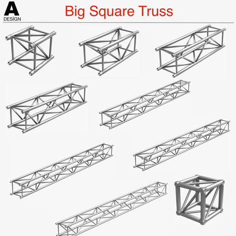 Big Square Truss (Collection 10 Modular Pieces) 3D model 11179234 ...
