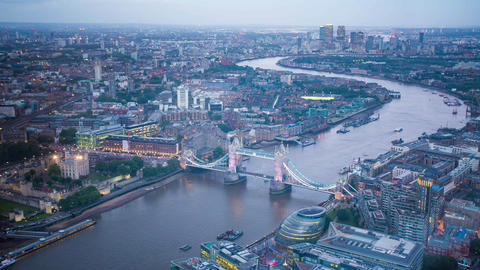 Aerial London Tower bridge