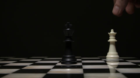 Queen defeating taking a king in chess
