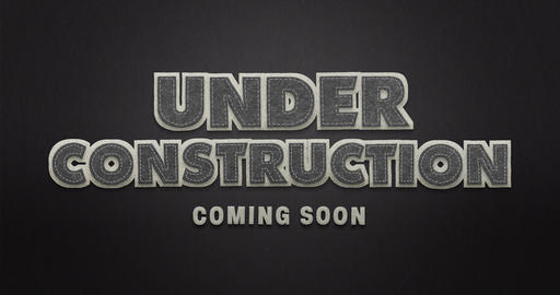 Under construction. Coming soon. Stop motion animation with textile look
