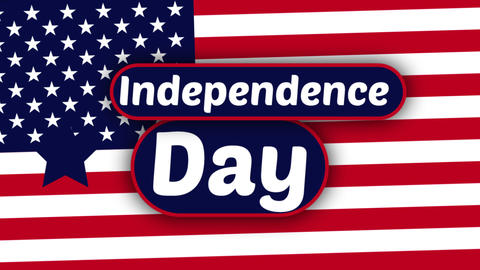 animation for American Independence Day, flat colors