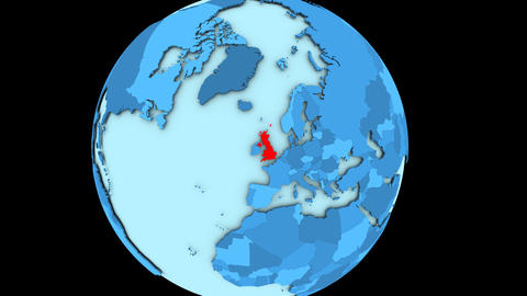 United Kingdom on blue planet