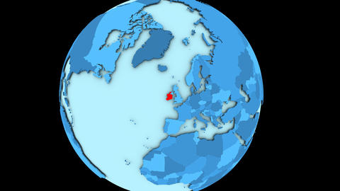 Ireland on blue planet