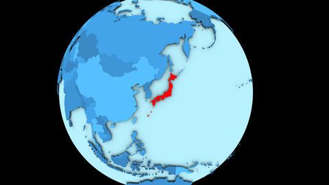 Japan on blue planet