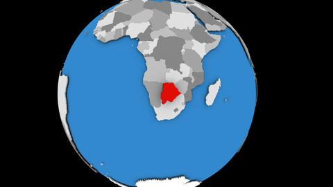Botswana on political globe