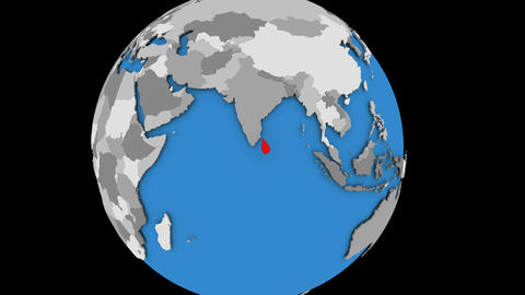 Sri Lanka on political globe