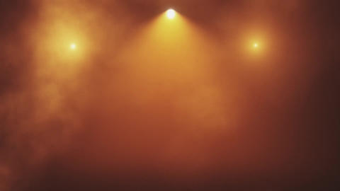 Orange Gold Stage Lights and Smoke VJ Loop Motion Background