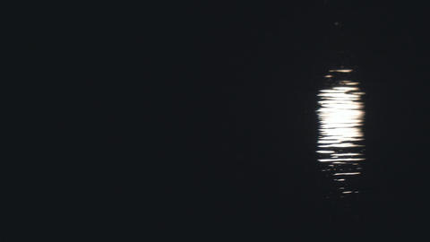 Reflection of the moonlight on the water
