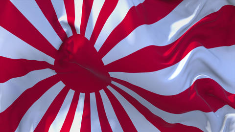 273. Japan army and navy Flag Waving Continuous Seamless Loop Background
