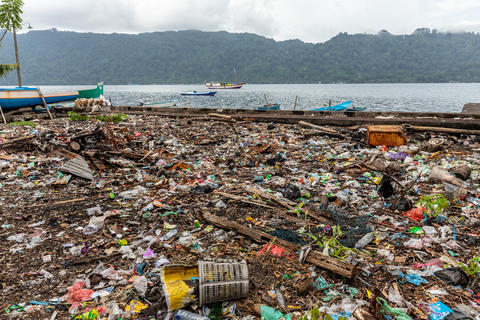 Horrible rubbish sea coastline pollution