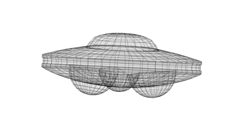 Low Poly Animated UFO With PBR Material