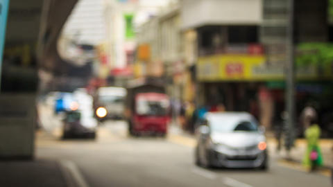 Busy City Traffic in Old KL District by Monorail Road