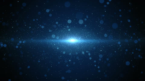 Particles blue bokeh dust abstract light motion titles cinematic background loop