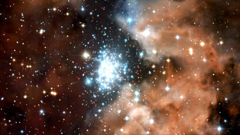 Flying Through Stars And Nebulae ( Beautiful Space Background )