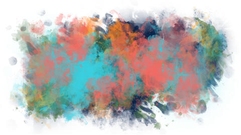Bright spots of paint on a transparent background