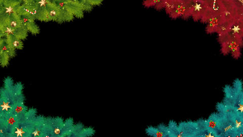 Christmas Frame Corners Alpha