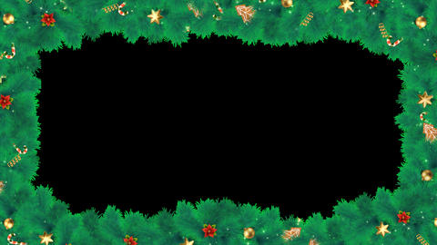 Christmas Frame DarckGreen Alpha