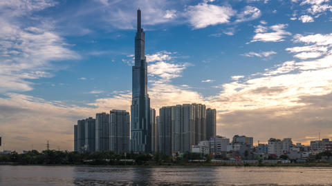 Riverside view of Vinhomes Central Park and it's residential are