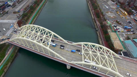 Traffic of Suyeong River, Busan, South Korea Asia