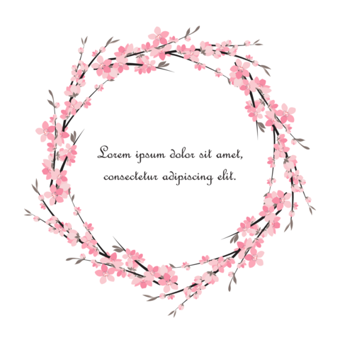 Sakura branch decoration