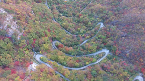 Aerial View of Ganwoljae in Sinbulsan Mountain, Uljugun, Ulsan, South Korea,