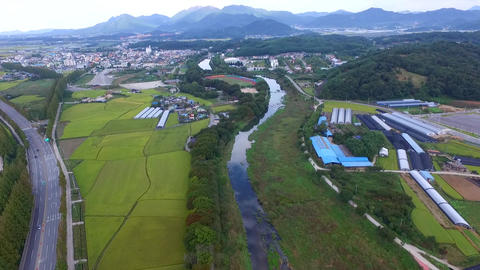 Aerial View of Gwanbangjerim Forest, Damyang, Jeollanamdo, South Korea Asia