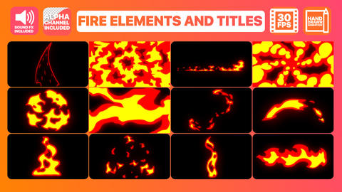 Fire Elements And Titles 모션 그래픽 템플릿 12699851 | MotionElements